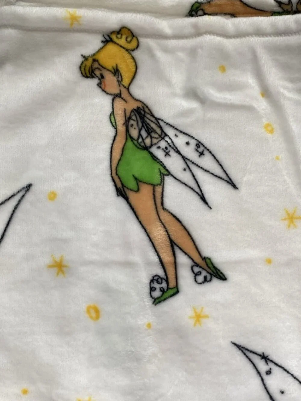 Disney TinkerBell Poses White‎ Soft Throw Blanket 50” X 70” VIRAL NEW